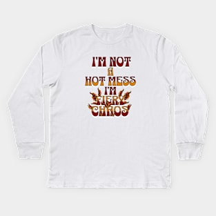 Fiery Chaos Kids Long Sleeve T-Shirt